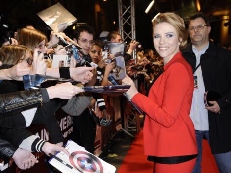 Scarlett Johansson, radieuse à l'avant-première de Captain America