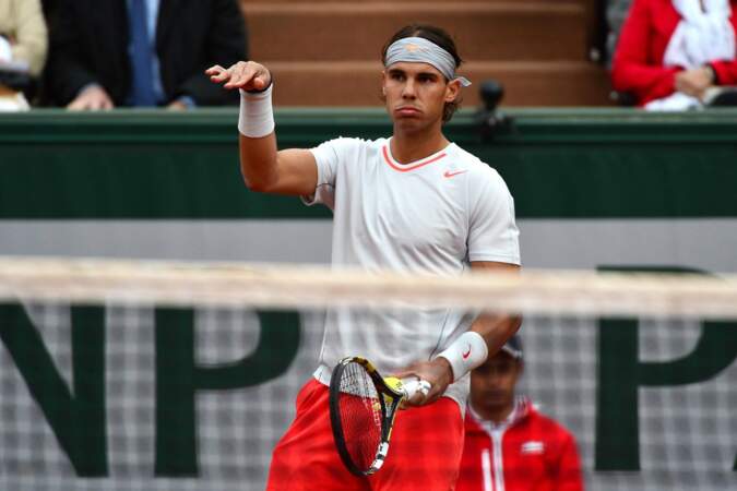 Rafael Nadal n'aura eu le temps que de s'échauffer. Son match a été reporté à cause de la pluie