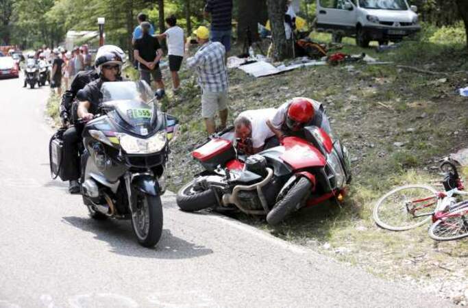 L'étape du mont Ventoux aura été fatale à la moto de RTL