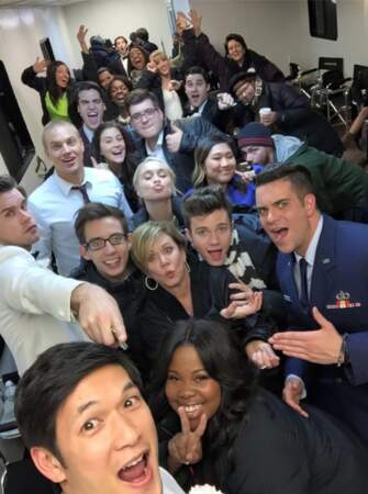 Selfie de tous les acteurs de Glee