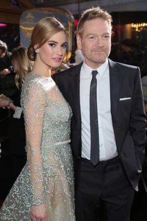 Lily James et Kenneth Branagh