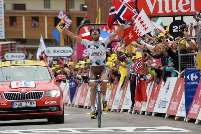 Première victoire française sur le Tour 2013 lors de l'étape à l'Alpe d'Huez 