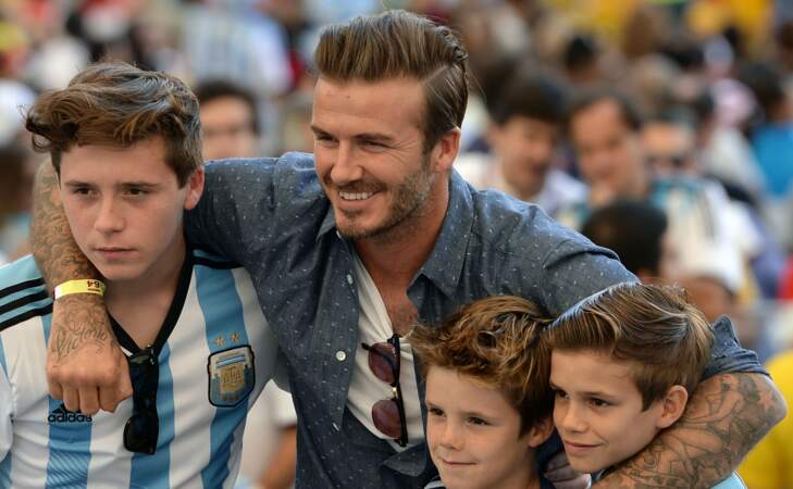 Il y avait du beau monde dans les tribunes : David Beckham et ses enfants…