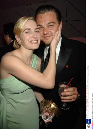 Kate et Leonardo DiCaprio, mignons comme tout en février 2007, lors d'une fête à Los Angeles