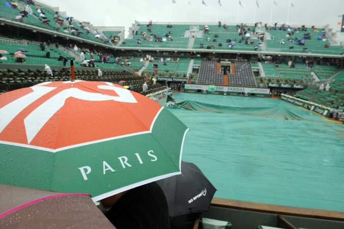 Parapluie de rigueur pour l'édition 2013 de Roland Garros