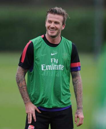David Beckham s'est entraîné avec Arsenal avant d'arriver au PSG. 