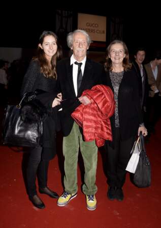 Jean Rochefort avec sa femme et sa fille