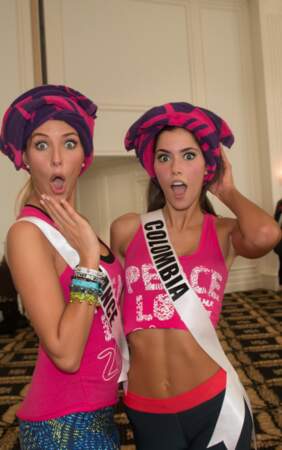 Concours de grimaces avec Miss Colombie 2014