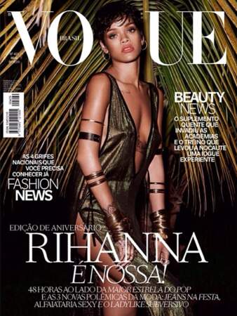 En mai 2014, en Une de Vogue Brésil. 