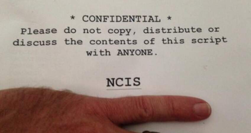 Plus top secret qu'un dossier X-Files... un script de NCIS.