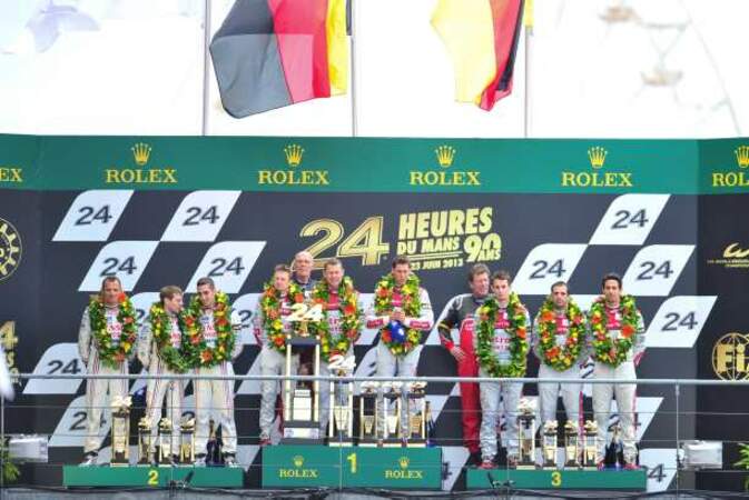 Le podium des 24 heures du Mans 2013