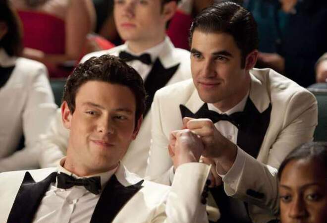 Avec Darren Criss, son partenaire dans Glee