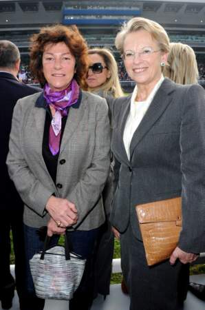 Avec Michèle Aliot-Marie au Grand Prix d'Amérique.
