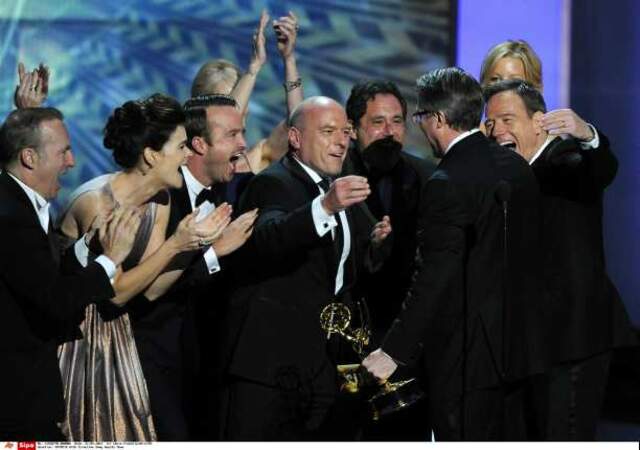 Le cast de Breaking Bad réuni pour le prix de la meilleure série dramatique 