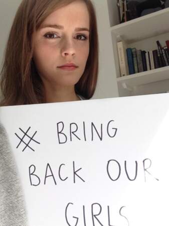 Elle soutient différentes campagnes comme "Bring back our girls"