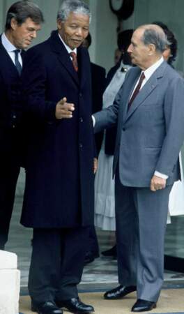 Nelson Mandela reçu à l'Elysée le 17 juin 1990