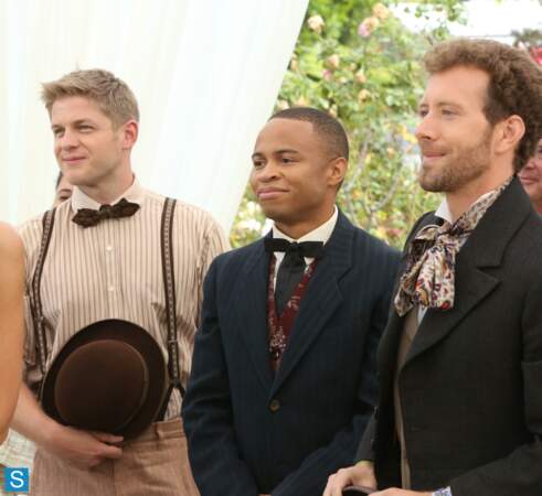 Hodgins (TJ Thyne), Wendell Bray (Michael Grant Terry) et le Dr. Clark Edison (Eugene Byrd)