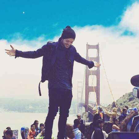 Tiens ! Le voilà sur le Golden Gate Bridge à San Francisco ! 