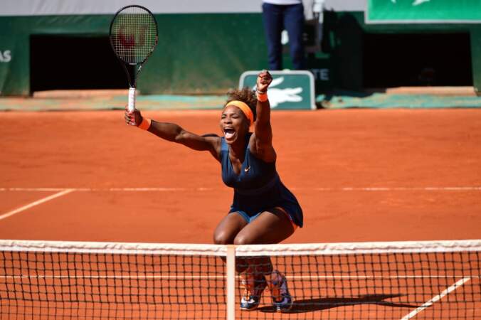 Serena Williams célèbre sa victoire
