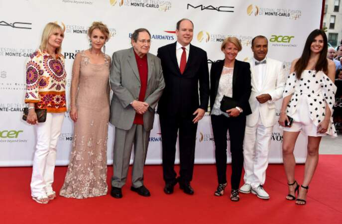 Prince Albert de Monaco avec Robert Hossein, Candice Patou et Pascal Legitimus