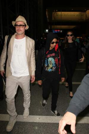 Brad Pitt et Angelina Jolie à l'aéroport LAX