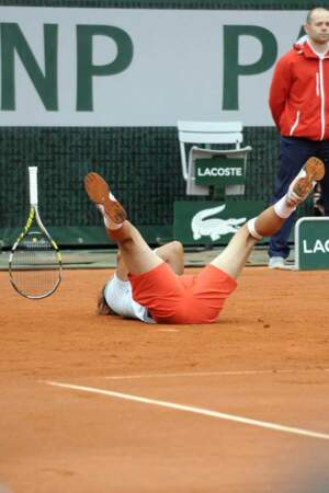 Rafael Nadal a explosé de joie et lâché sa raquette
