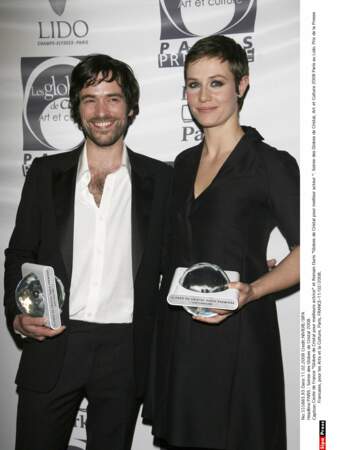 2008 : elle reçoit le Globe de cristal de la meilleure actrice pour "Un secret" et Romain n'est pas loin !