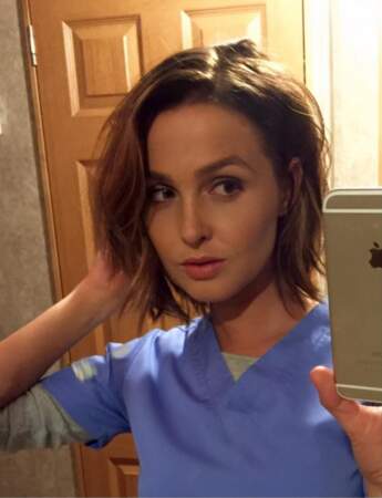 Petit selfie pour Camilla Luddington sur le tournage de la saison 12 de Grey's Anatomy.
