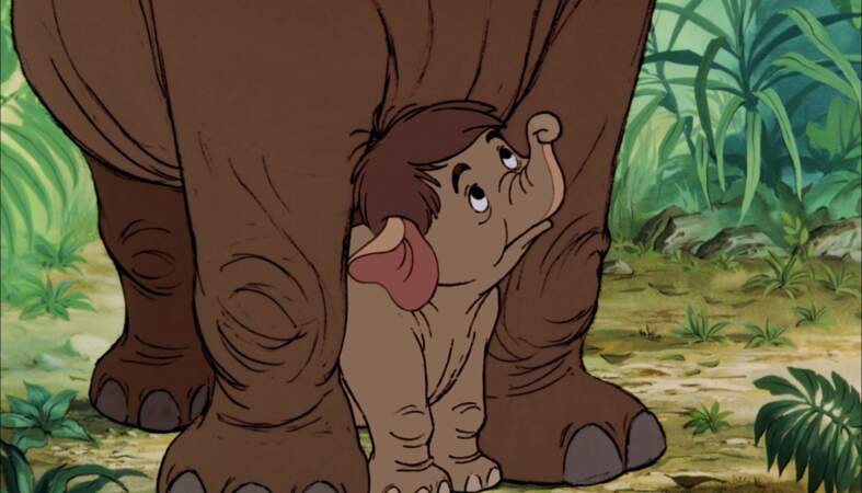 Autre éléphanteau bien connu de l’univers Disney, le gentil Junior du livre de la jungle (1967)