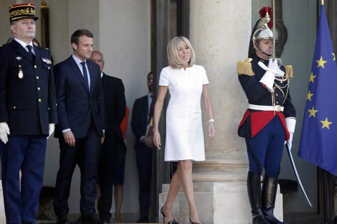 Brigitte Macron à l'Elysée à Paris (juin 2017)