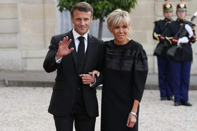 Emmanuel et Brigitte Macron à l'Elysée à Paris (juin 2023)