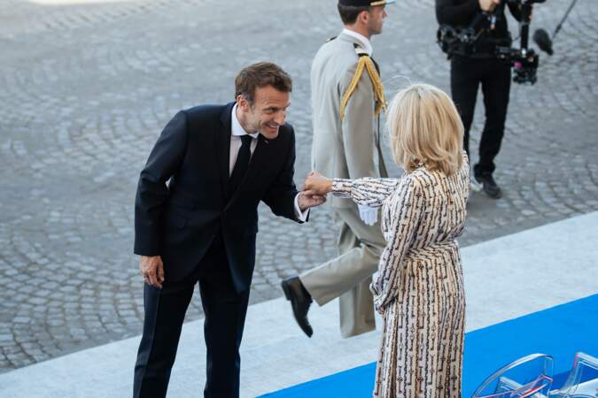 Emmanuel et Brigitte Macron au défilé du 14 juillet 2023 (Paris)